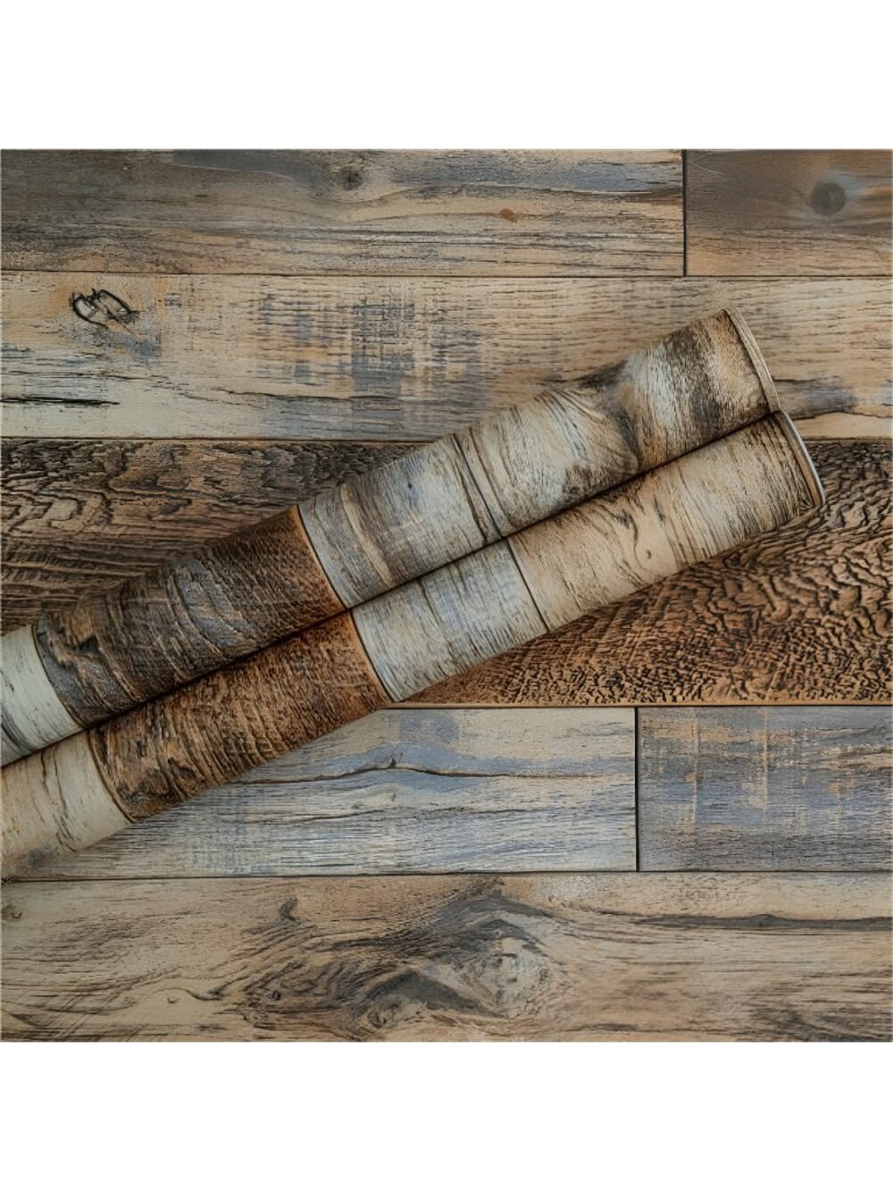 17.71''×118'' Distressed Wood Plank Wallpaper Peel & Stick Rustic Grain Pattern